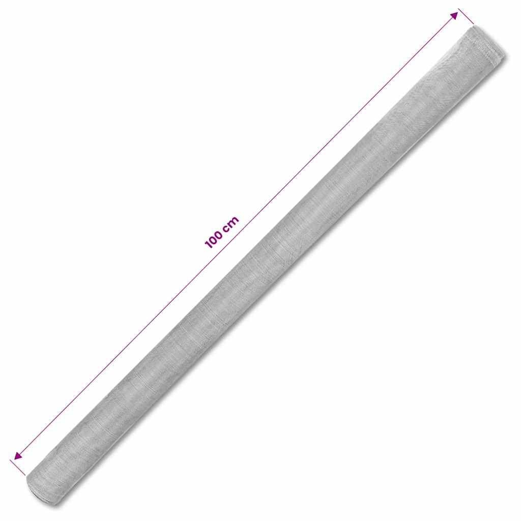 Aluminum Mesh Screen 39.4x196.9 Inches Silver Q93803