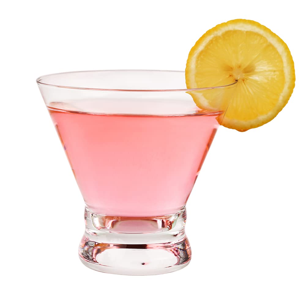 Set of 12 8-Ounce Stemless Martini Glasses Y1664