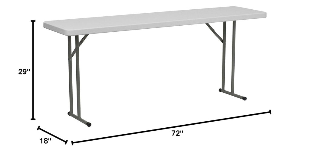 6 Pack 6-Foot Granite White Plastic Folding Training Table Z232