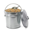 6 Gallon Galvanized Steel Round Trash Can with Locking Lid C9311