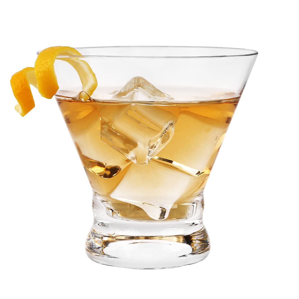 Set of 12 8-Ounce Stemless Martini Glasses Y1664