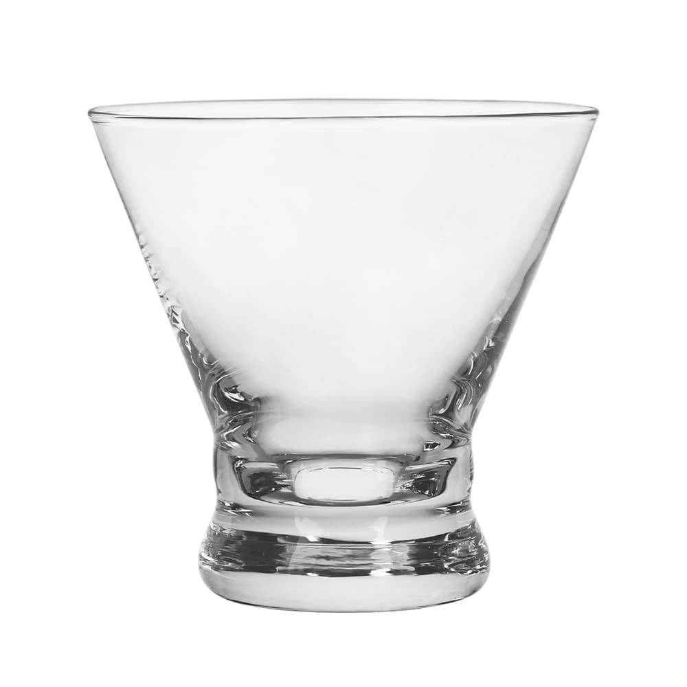 Set of 12 8-Ounce Stemless Martini Glasses Y1664