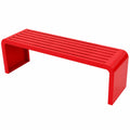 Red Metal Outdoor Patio Garden Bench 660lbs 39in I321563