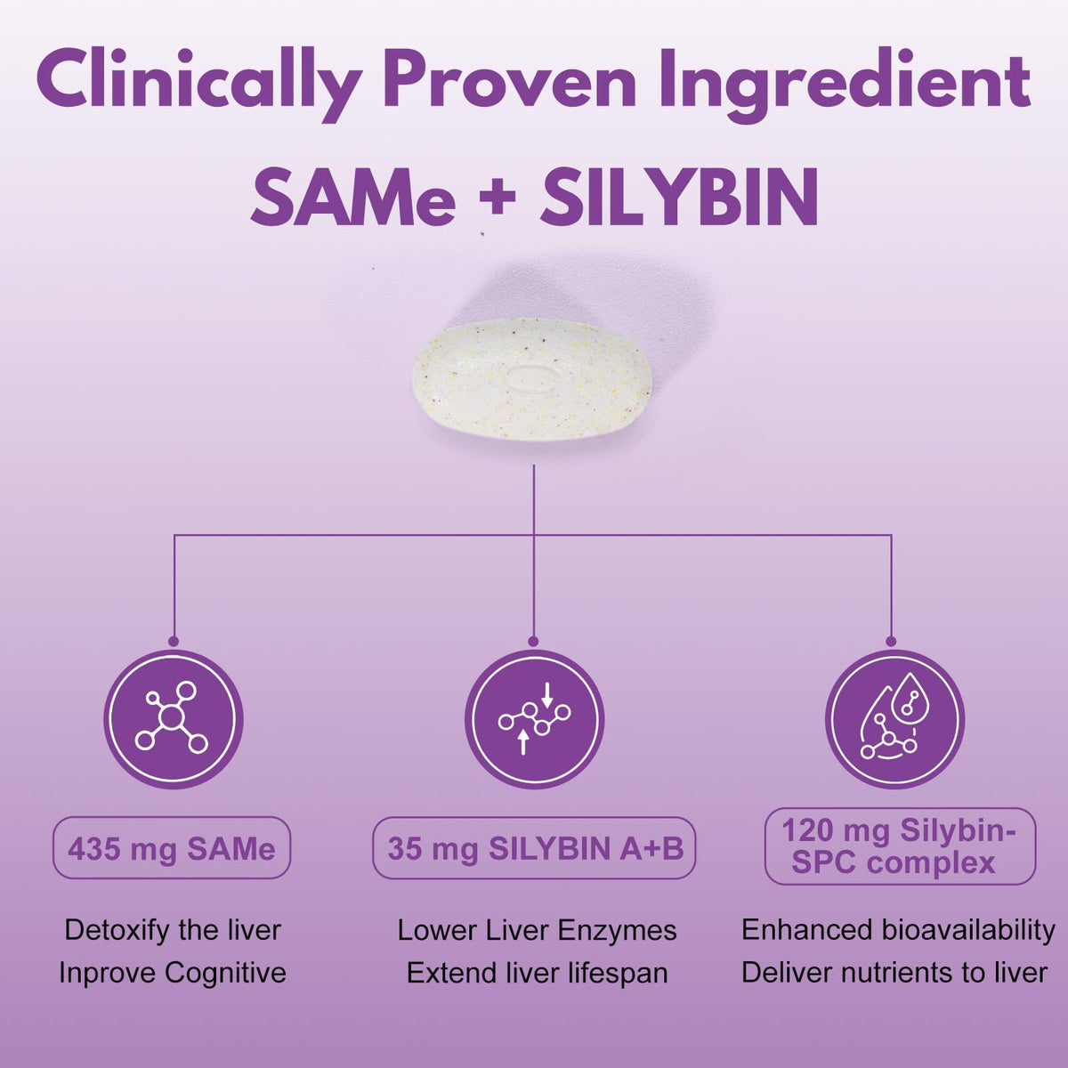 Large Dog Liver Support with 425 mg S-Adenosylmethionine & Silybin A+B, 30 Tablets R88498