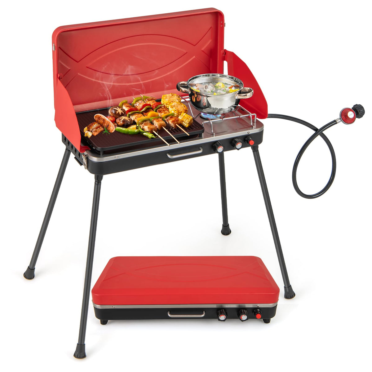 Portable Propane Gas Grill & Stove X2079