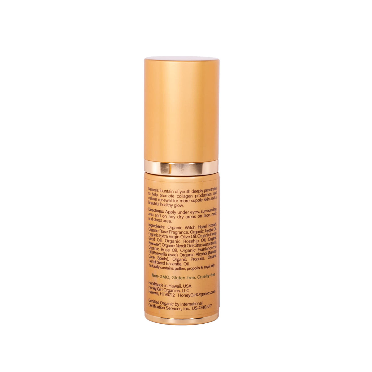 USDA Certified Organic Face Serum with Vitamin C and EVOO 1 oz H244