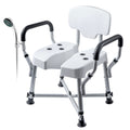 Heavy Duty Shower Chair with Back and Padded Armrests A1816