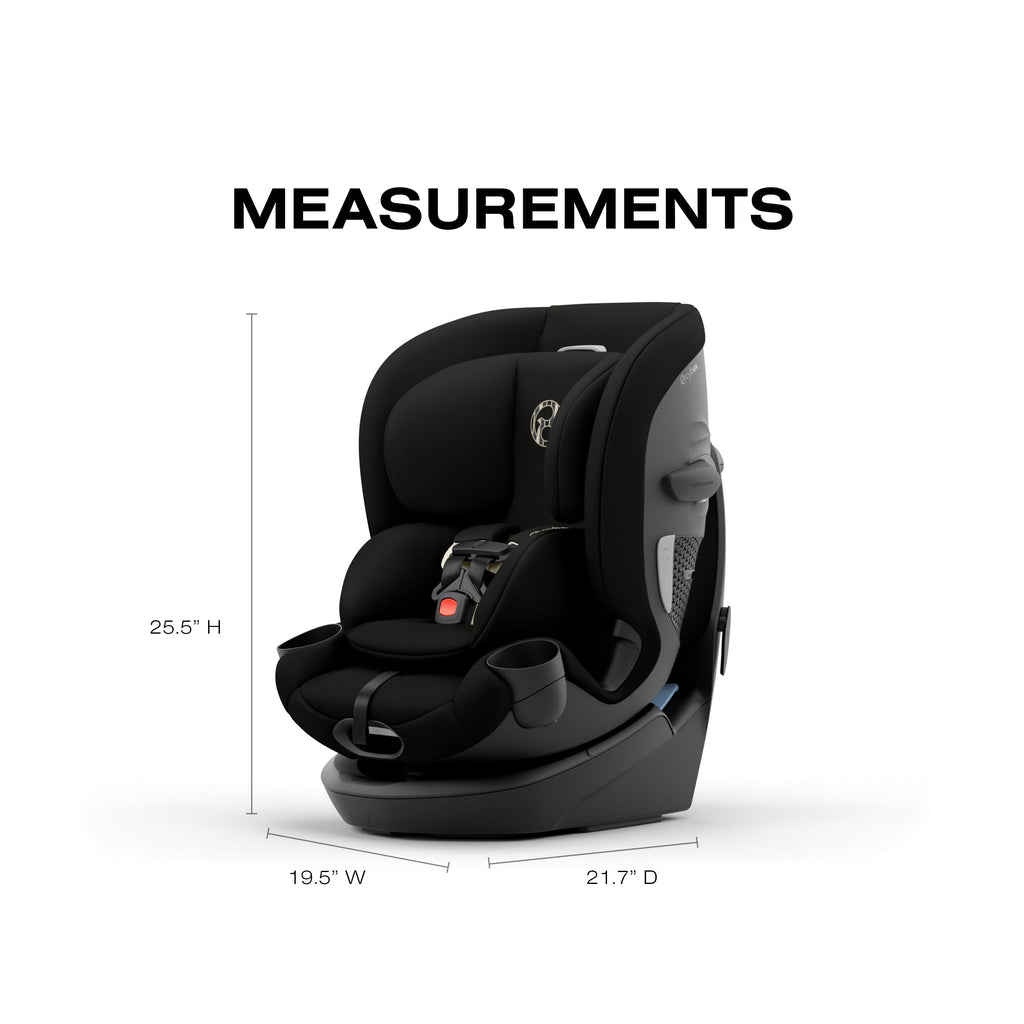Black 360 Rotating Convertible Car Seat T9572