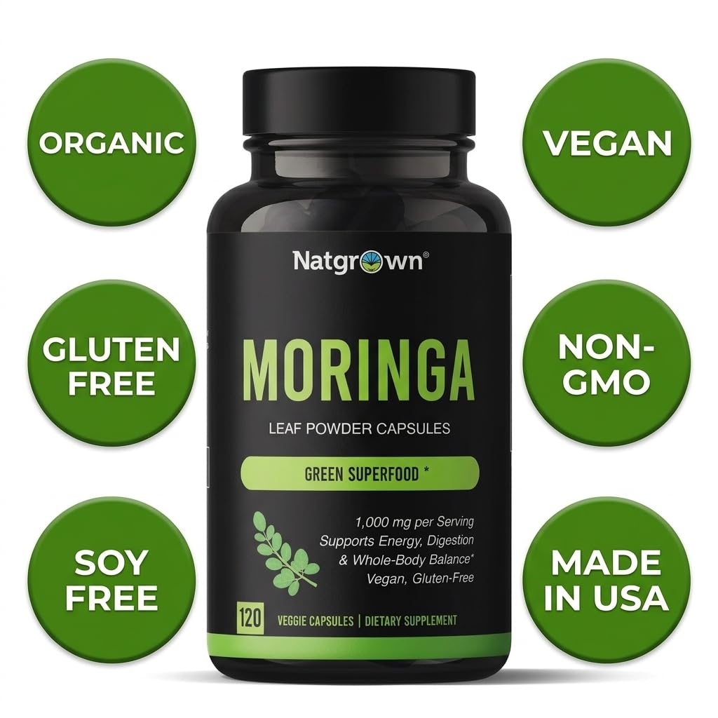 Organic Moringa 1000 mg 120 Ct Capsules D906