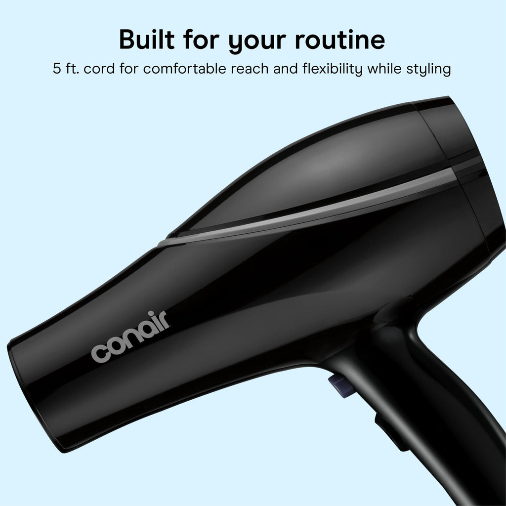 Black Ceramic Hair Dryer with Concentrator Attachment P402026