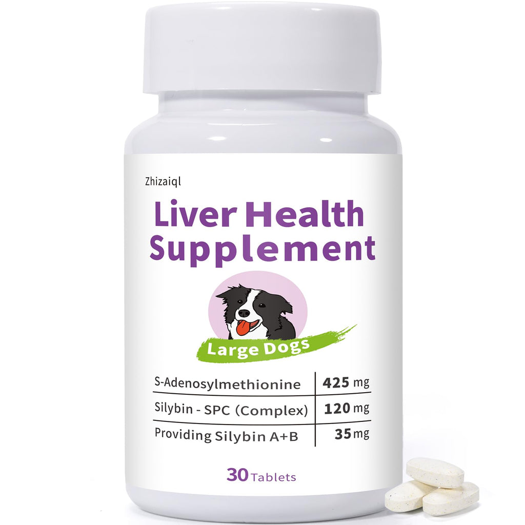 Large Dog Liver Support with 425 mg S-Adenosylmethionine & Silybin A+B, 30 Tablets R88498