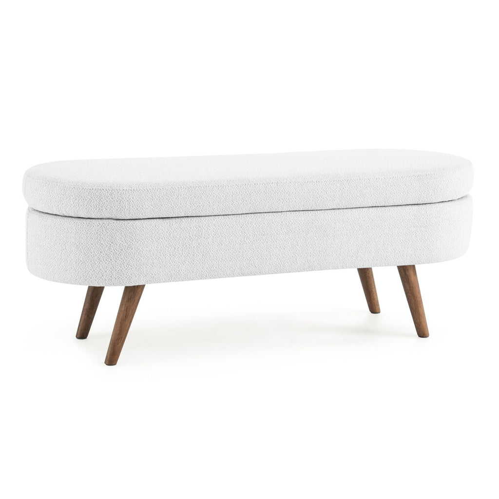 Oval Storage Bench with Rubber Wood Legs K33969