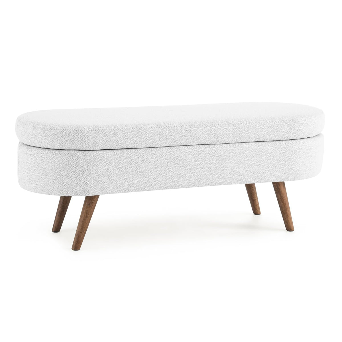 Oval Storage Bench with Rubber Wood Legs K33969
