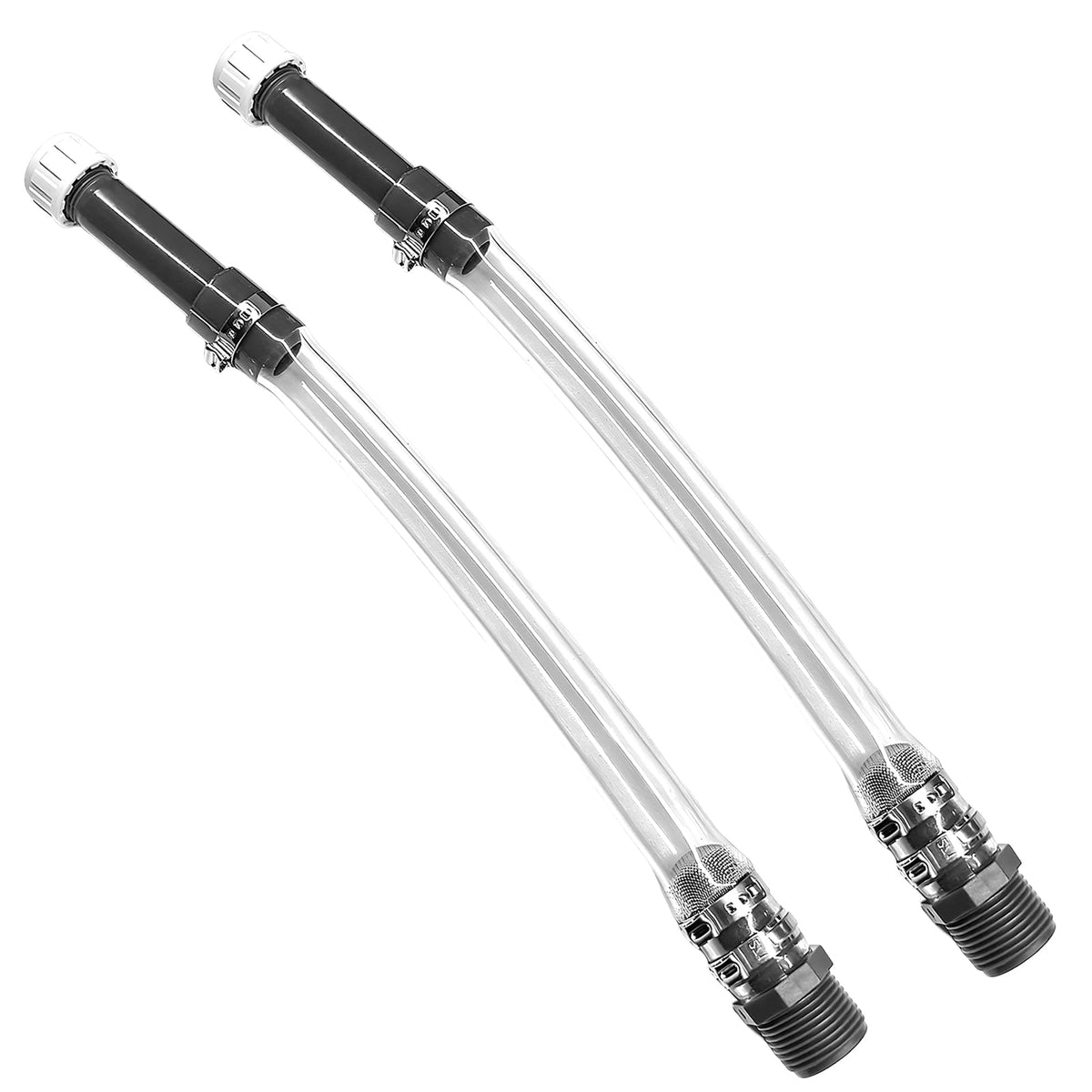 2PCS Clear Fuel Filler Jug Hose Quick Fill Spout Y7066