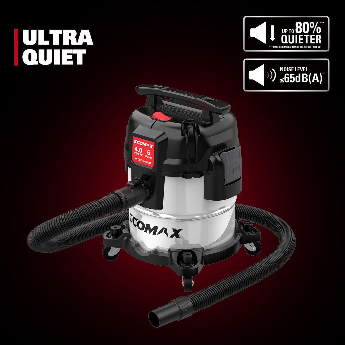 5 Gallon Stainless Steel Wet and Dry Shop Vacuum Q47859