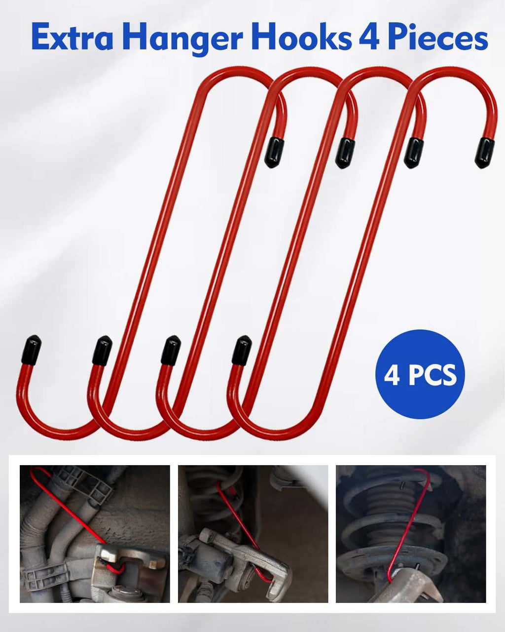Brake Caliper Compression Tool with 2PCS Large Plates and 4 Hanger Hooks V405