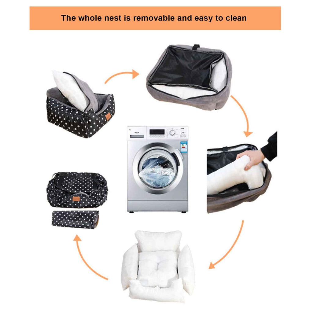 2-in-1 Waterproof Pet Car Seat & Car Bed X567