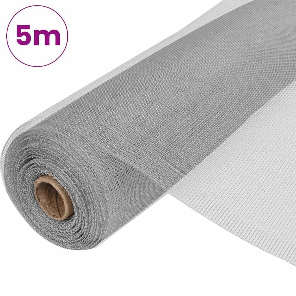 Aluminum Mesh Screen 39.4x196.9 Inches Silver Q93803