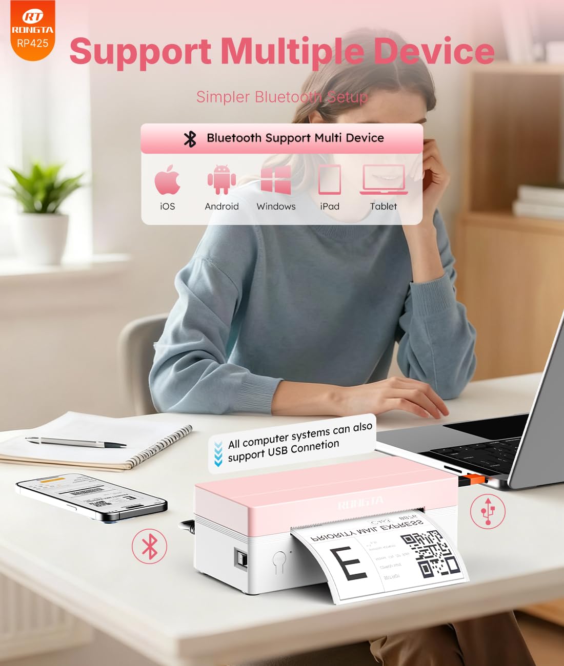 Bluetooth Thermal Label Printer Q299