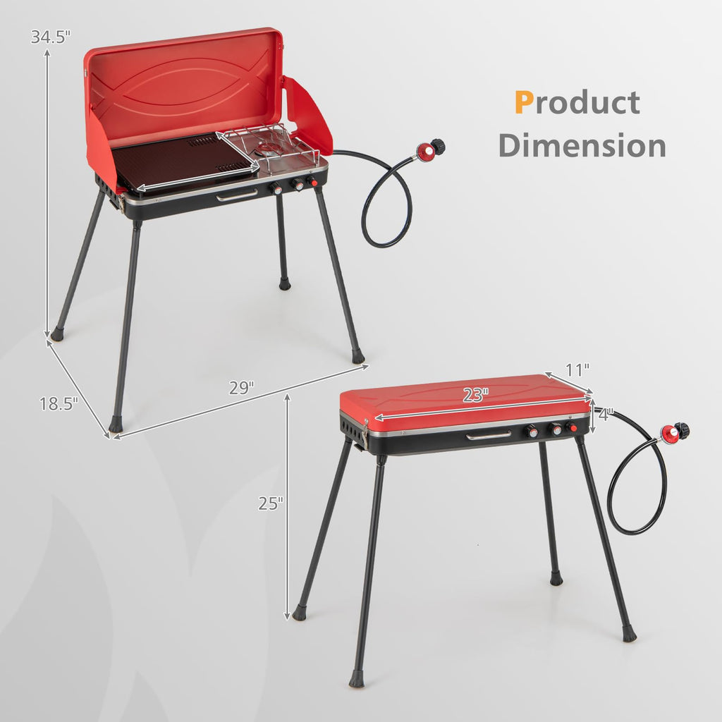 Portable Propane Gas Grill & Stove X2079