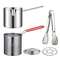 Small Stainless Steel Deep Fryer Pot with Basket O220895