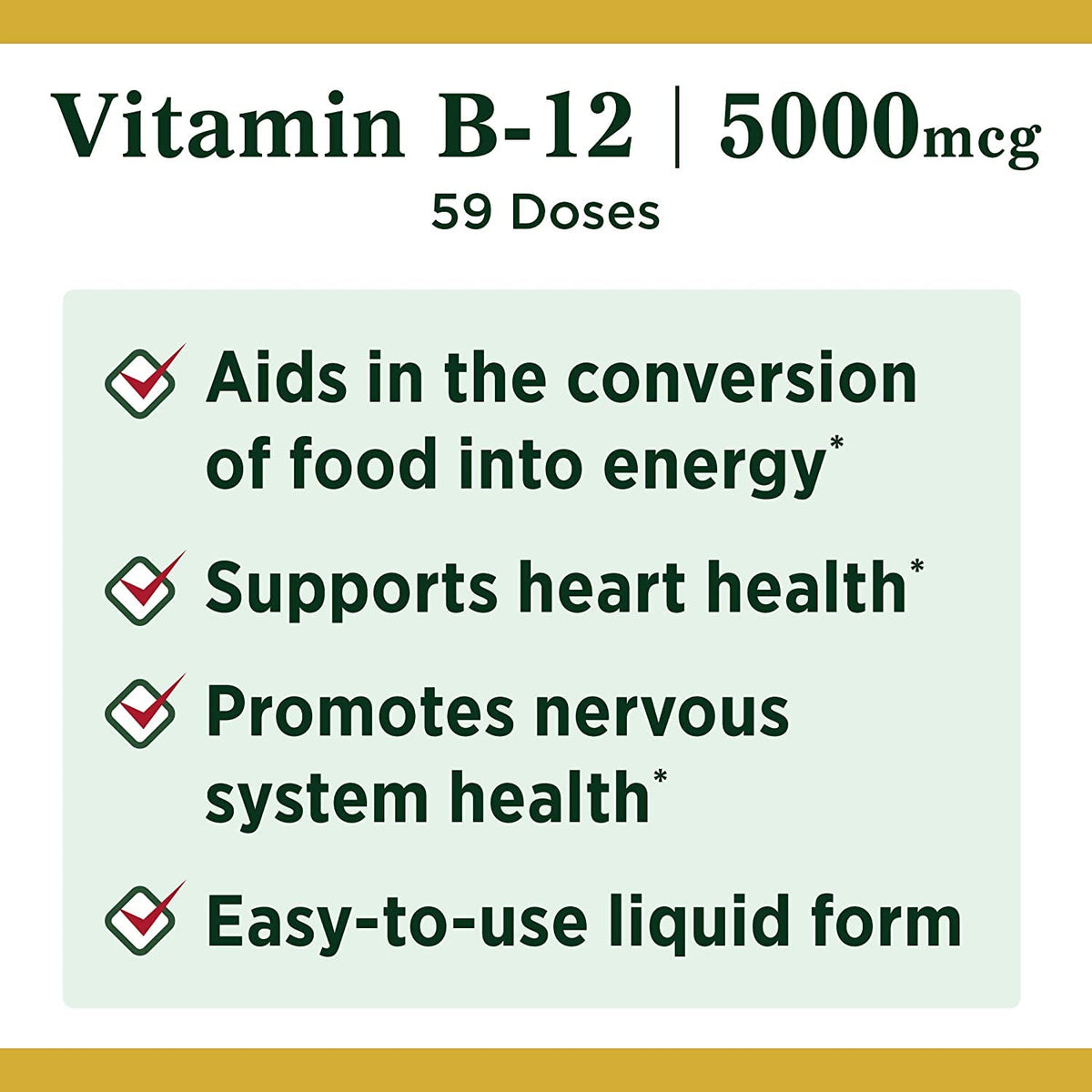 B-12 5000 mcg Sublingual Liquid 2 oz (Pack of 2) S183181