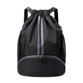 Drawstring Backpack Gym Bag with Shoes Compartment O576396