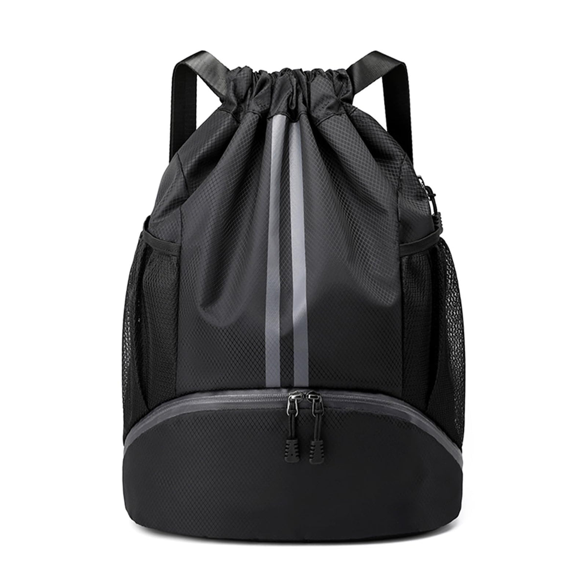 Drawstring Backpack Gym Bag with Shoes Compartment O576396