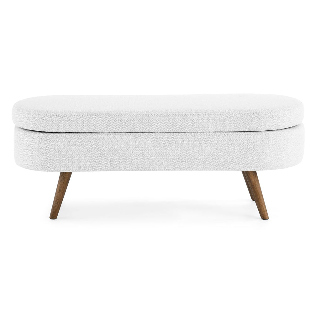 Oval Storage Bench with Rubber Wood Legs K33969