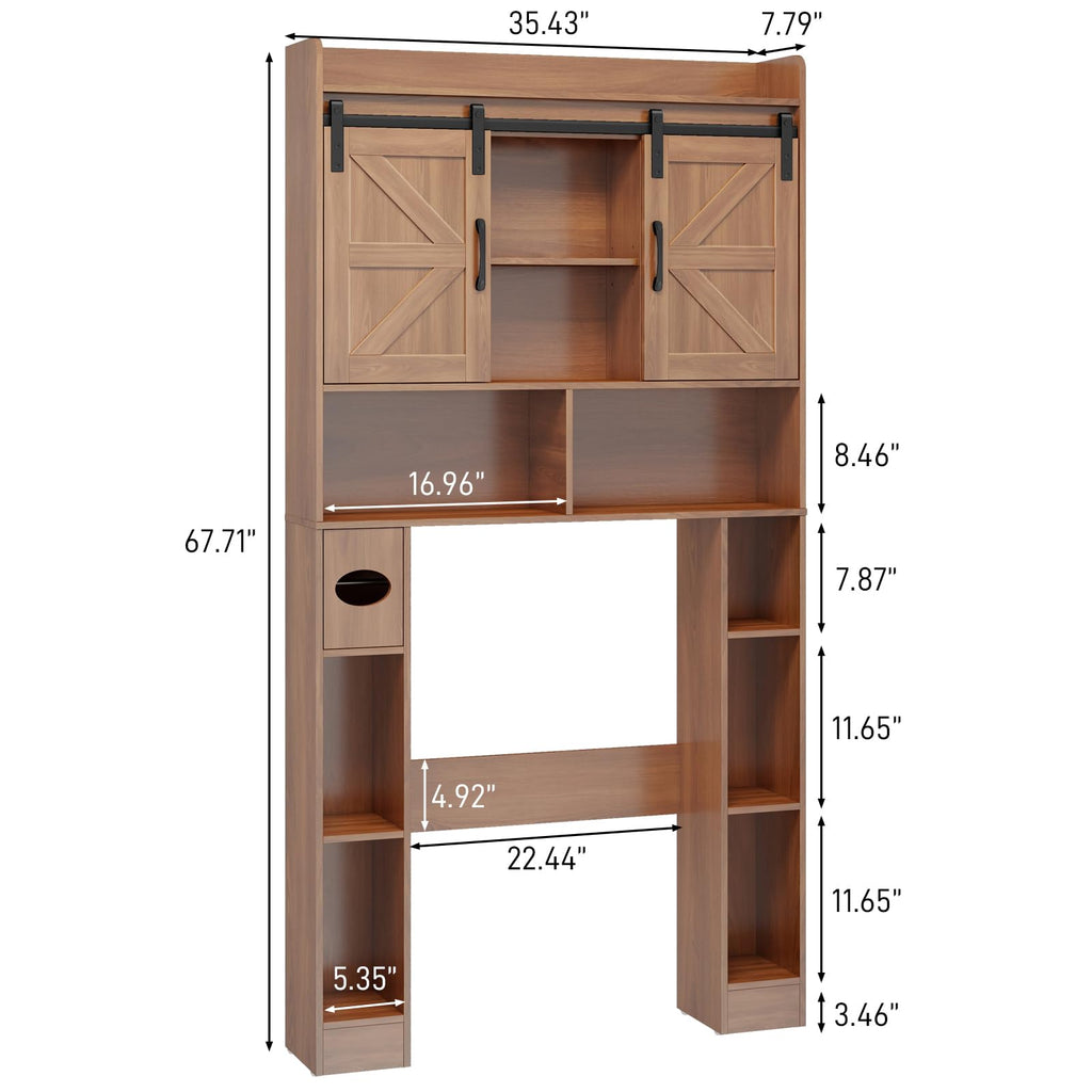 Over The Toilet Cabinet with Sliding Doors N411306