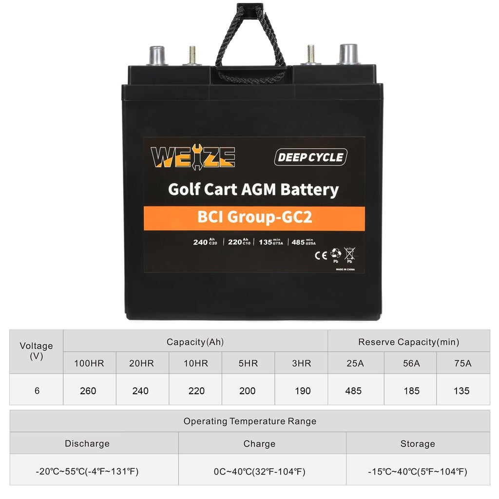 6V 240ah Deep Cycle AGM Battery Z8079
