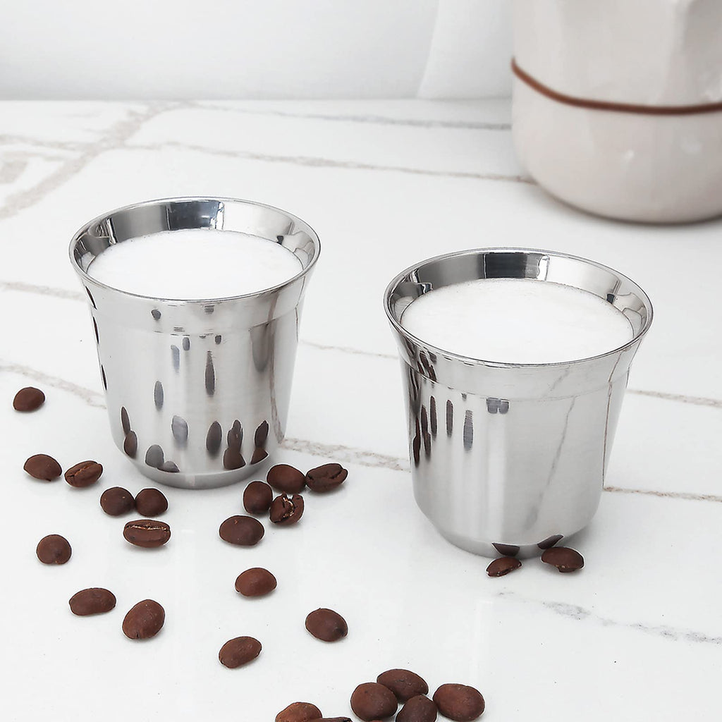 12 oz French Press with 5 oz Stainless Steel Espresso Cups I152