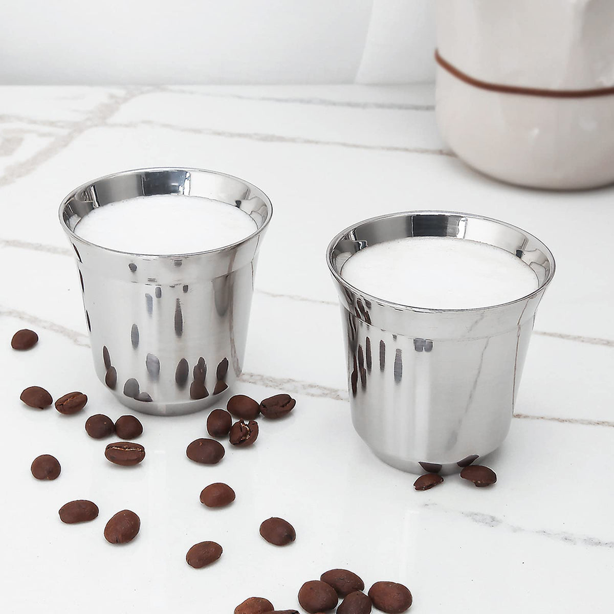 12 oz French Press with 5 oz Stainless Steel Espresso Cups I152