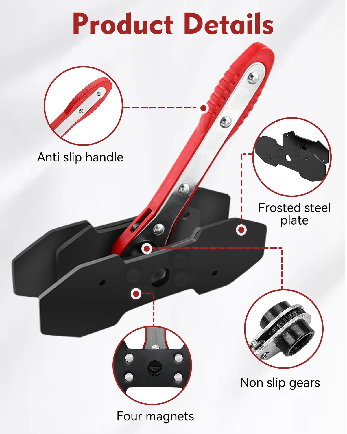 Brake Caliper Compression Tool with 2PCS Large Plates and 4 Hanger Hooks V405