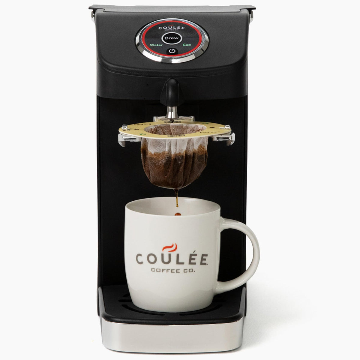 Single Serve Pour Over Coffee Maker Stainless Steel Black U9989