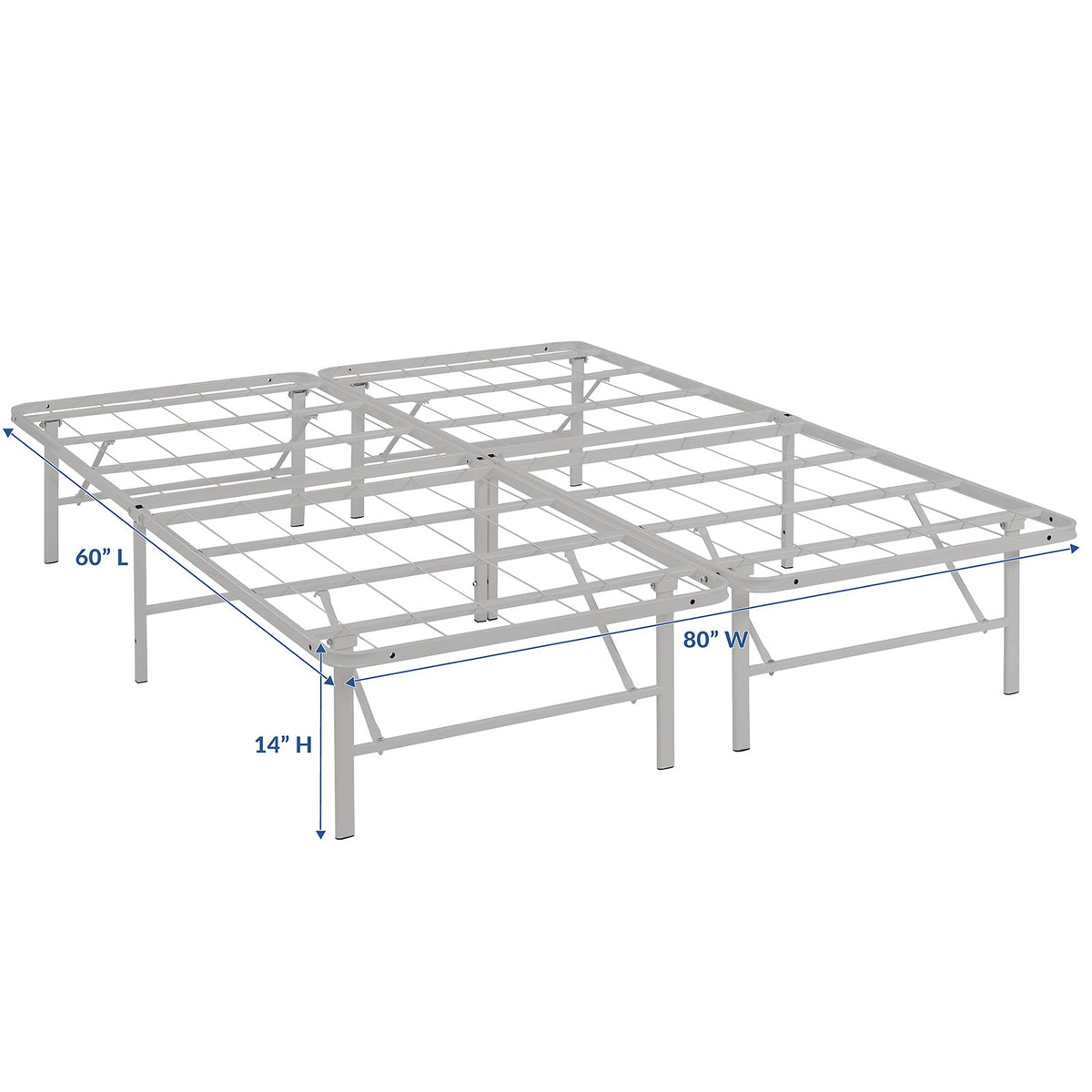 Queen Folding Metal Bed Frame H1019