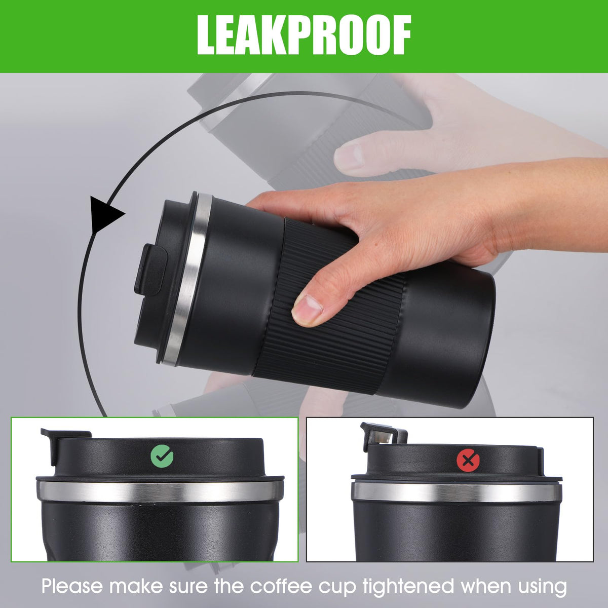 4 Pack 17oz Stainless Steel Insulated Coffee Mug with Lid P5480