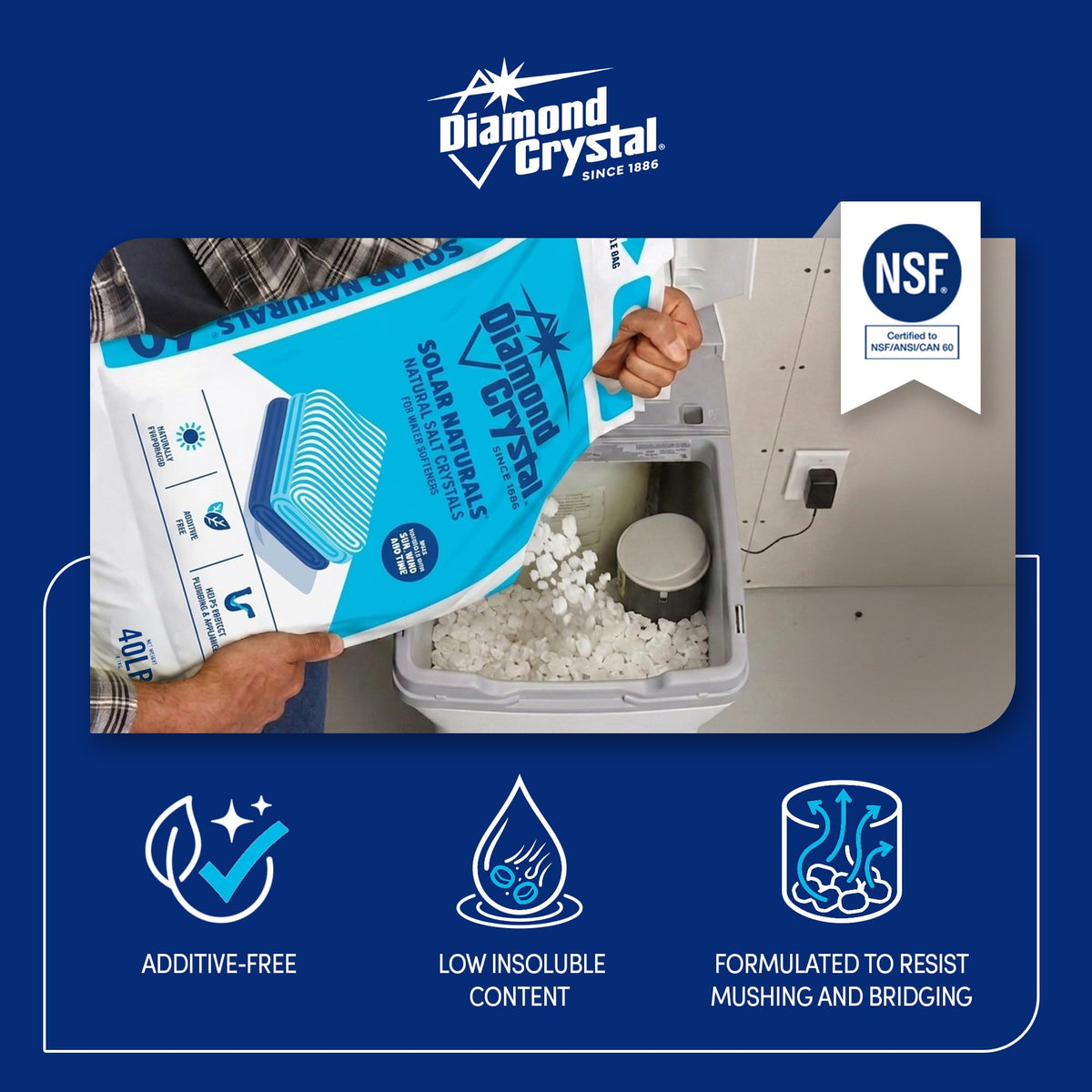 6 Pack Water Softener Salt, 40 lbs Q616628