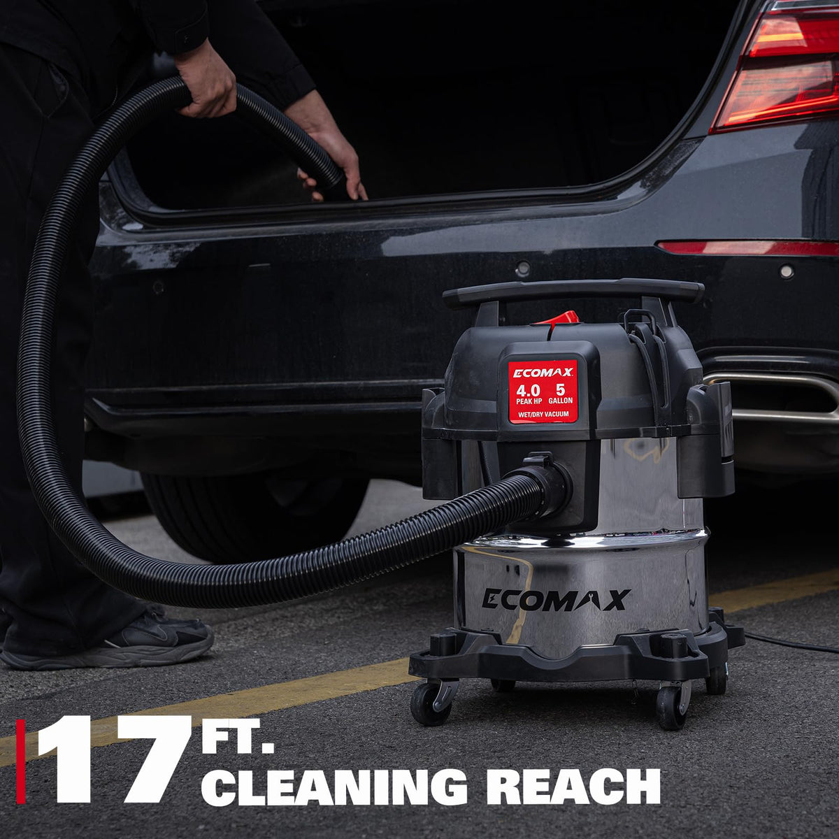 5 Gallon Stainless Steel Wet and Dry Shop Vacuum Q47859