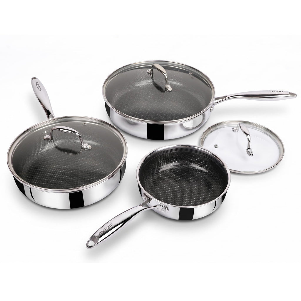 8, 10 and 12-Inch Non Stick Ceramic Frying Pans with Lids Y97622