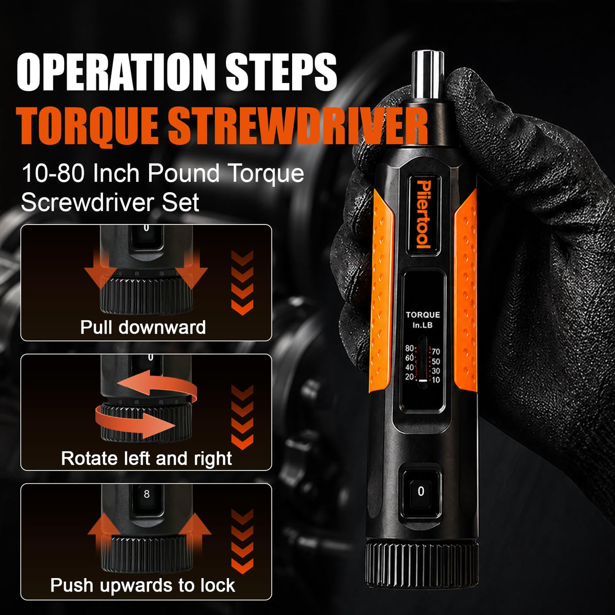 42Pcs Preset Torque Screwdriver Set 10-80 Inch Pound U638
