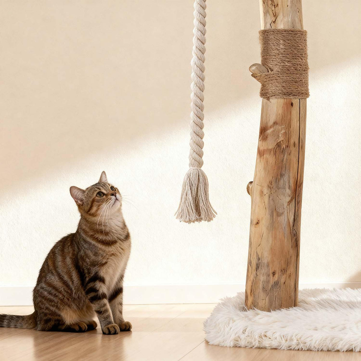 Modern Cat Tree Tower with Sisal Scratching Post J930