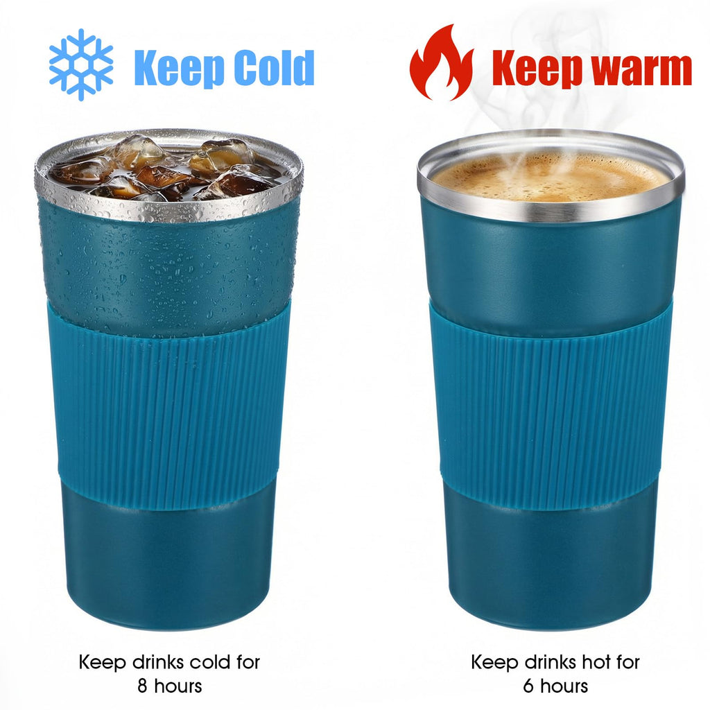 4 Pack 17oz Stainless Steel Insulated Coffee Mug with Lid P5480