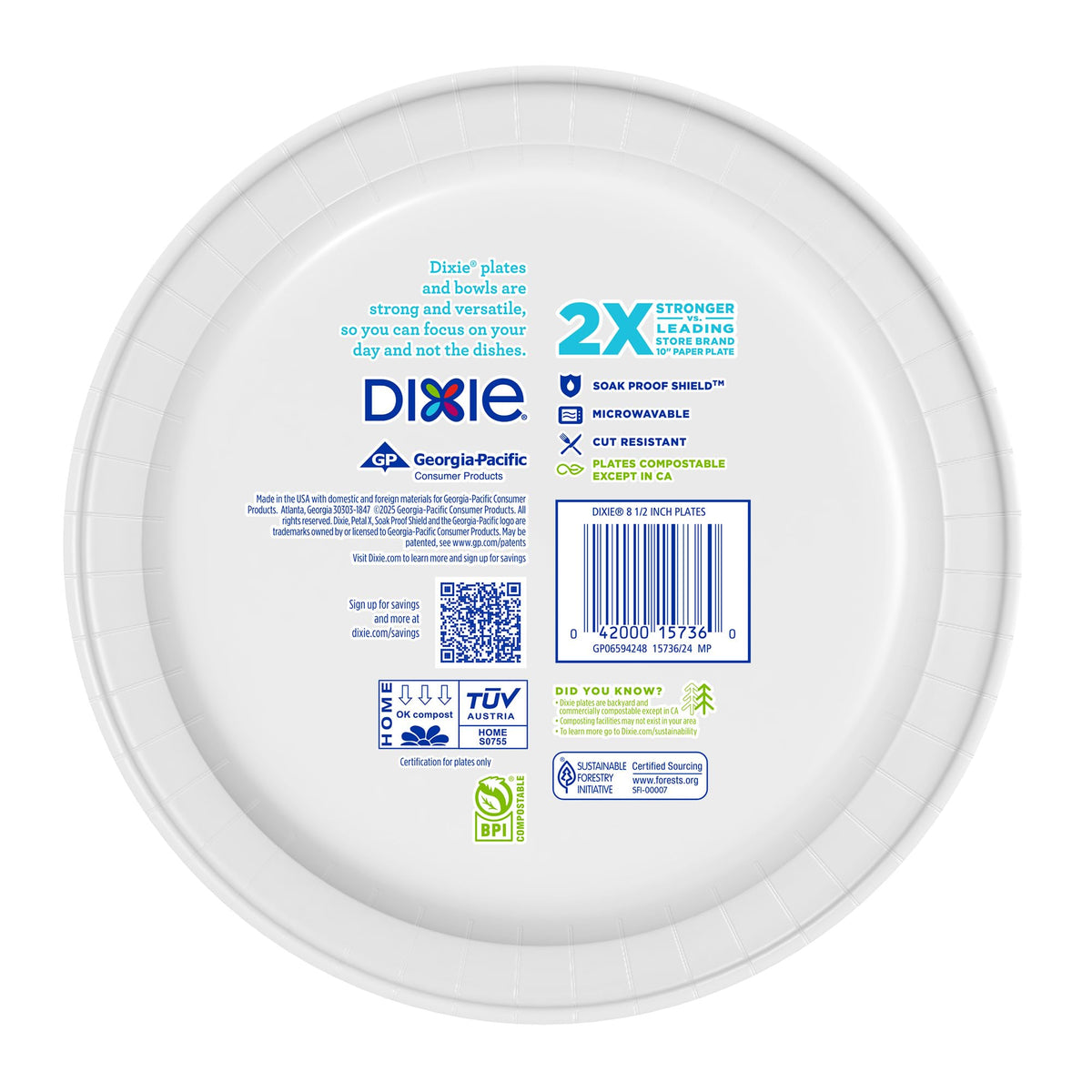8.5 Inch 90 Count Disposable Paper Plates I675