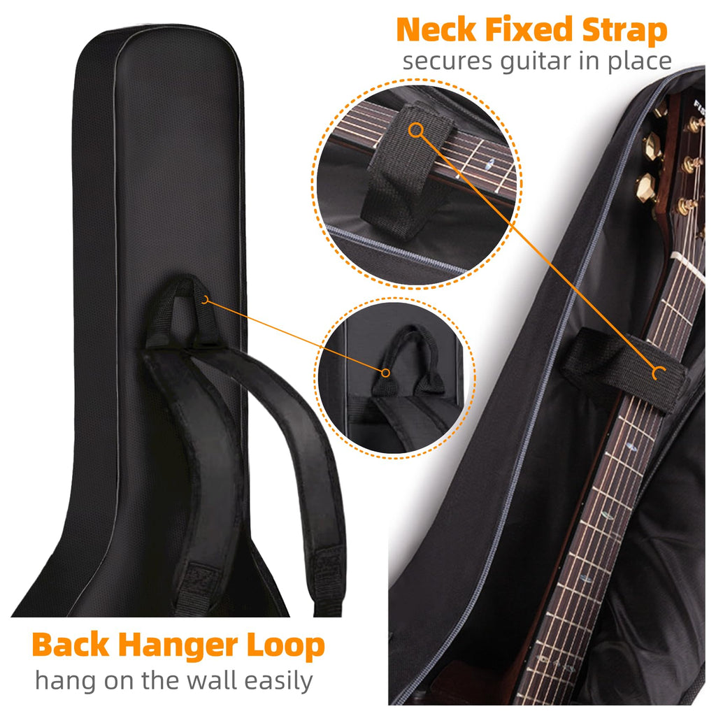 3/4 Size 36 Inch Acoustic Guitar Case Soft Padded Waterproof Gig Bag W997