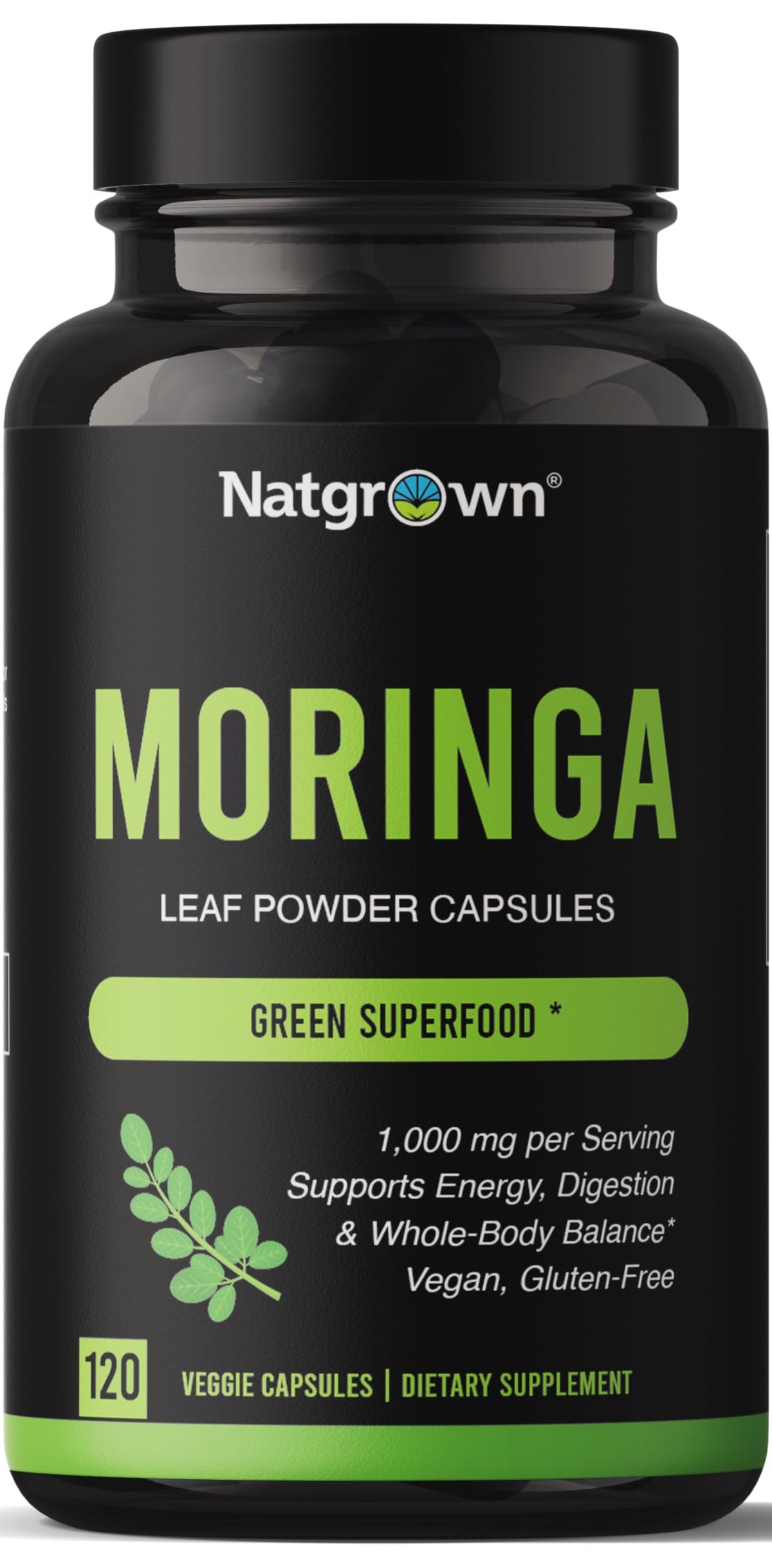 Organic Moringa 1000 mg 120 Ct Capsules D906