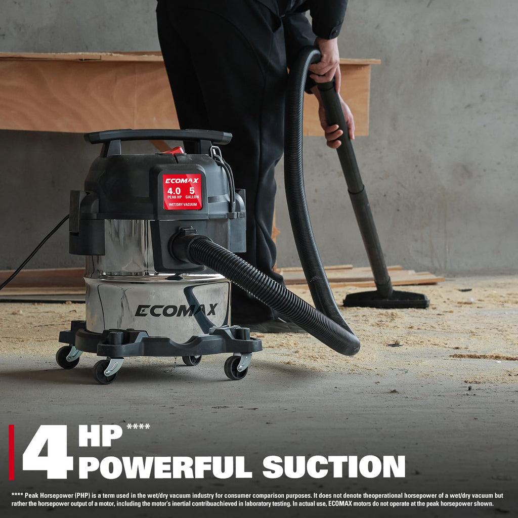 5 Gallon Stainless Steel Wet and Dry Shop Vacuum Q47859