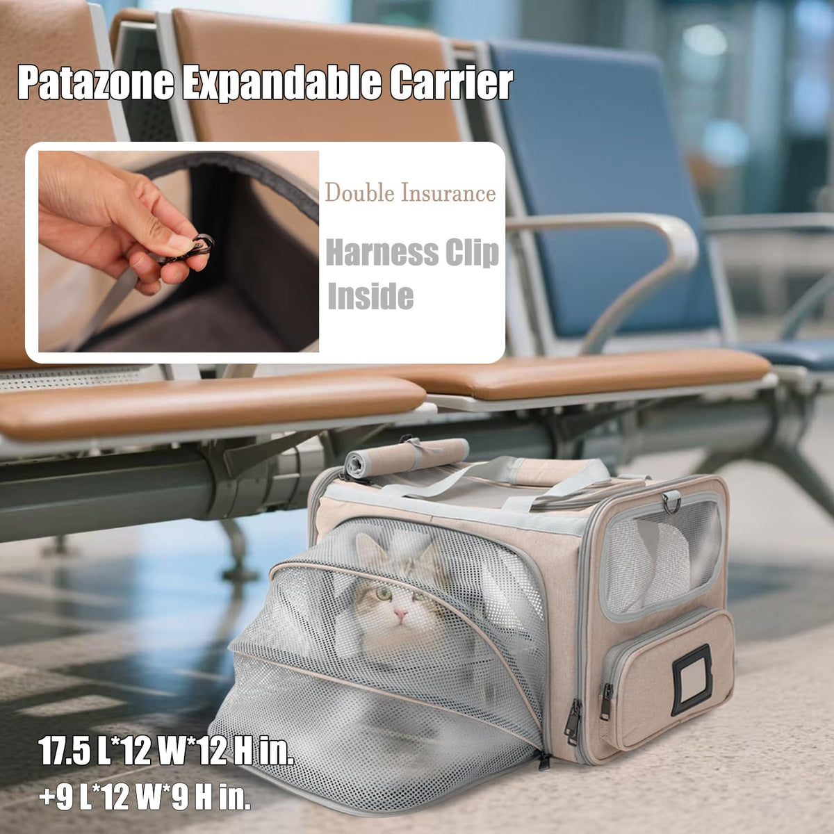 Airline Approved Soft Expandable Pet Carrier P2037