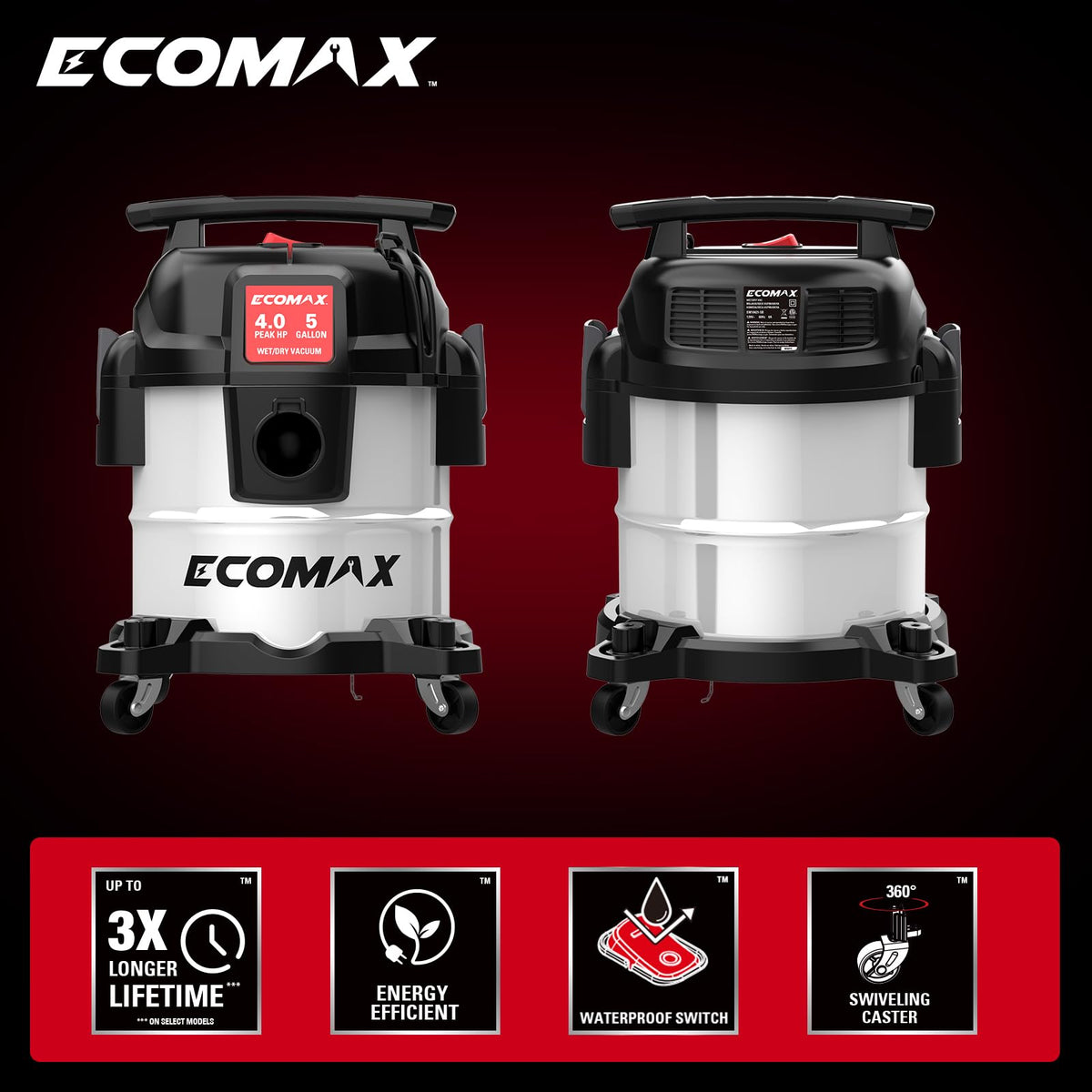 5 Gallon Stainless Steel Wet and Dry Shop Vacuum Q47859