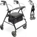 Foldable 4 Wheel Rollator Walker with Seat N35324